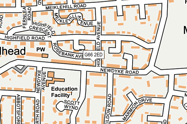 G66 2ED map - OS OpenMap – Local (Ordnance Survey)