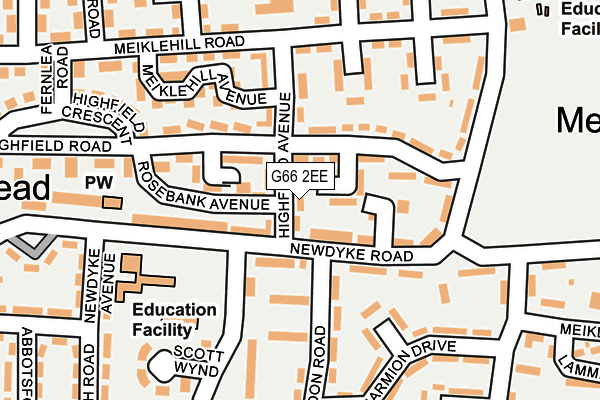 G66 2EE map - OS OpenMap – Local (Ordnance Survey)