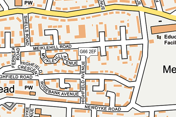 G66 2EF map - OS OpenMap – Local (Ordnance Survey)