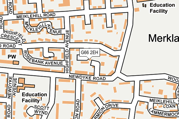 G66 2EH map - OS OpenMap – Local (Ordnance Survey)