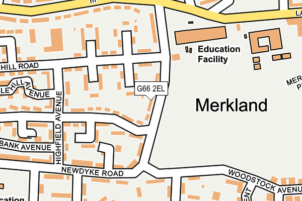 G66 2EL map - OS OpenMap – Local (Ordnance Survey)