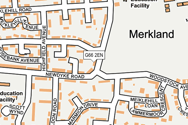 G66 2EN map - OS OpenMap – Local (Ordnance Survey)