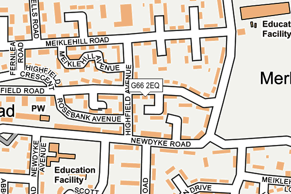 G66 2EQ map - OS OpenMap – Local (Ordnance Survey)