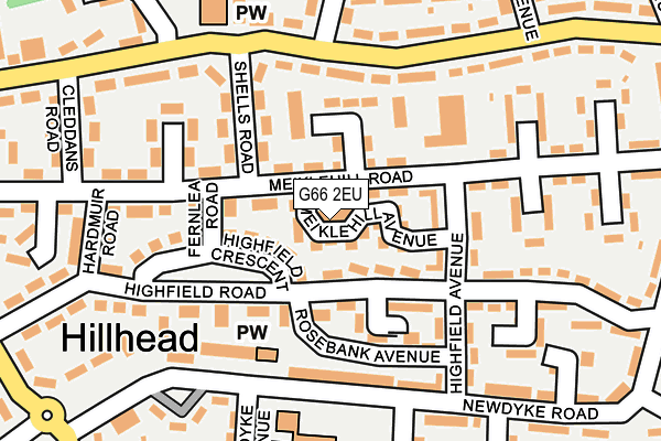 G66 2EU map - OS OpenMap – Local (Ordnance Survey)