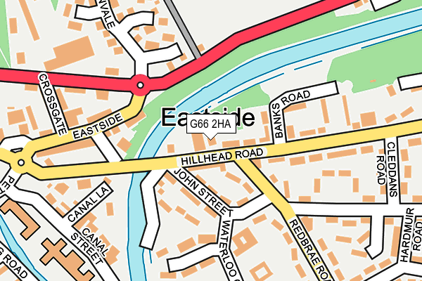 G66 2HA map - OS OpenMap – Local (Ordnance Survey)