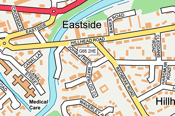 G66 2HE map - OS OpenMap – Local (Ordnance Survey)