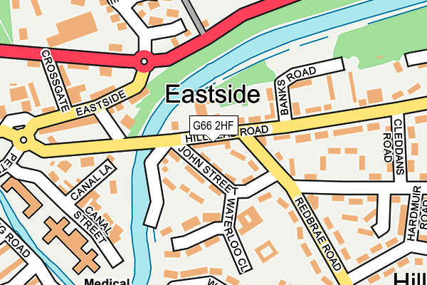 G66 2HF map - OS OpenMap – Local (Ordnance Survey)