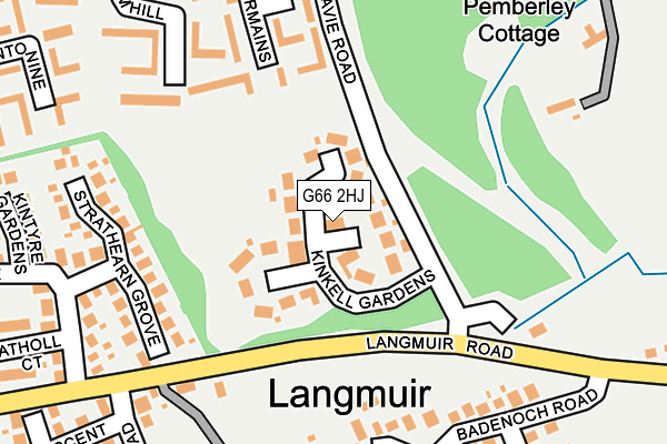 G66 2HJ map - OS OpenMap – Local (Ordnance Survey)