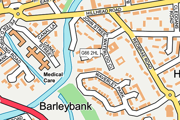 G66 2HL map - OS OpenMap – Local (Ordnance Survey)