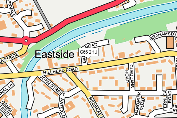 G66 2HU map - OS OpenMap – Local (Ordnance Survey)