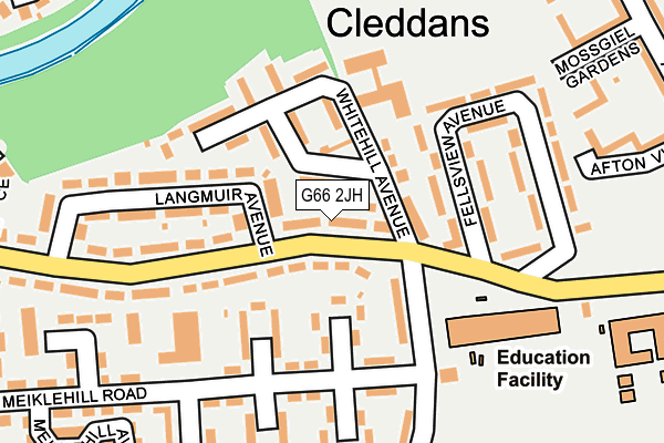 G66 2JH map - OS OpenMap – Local (Ordnance Survey)