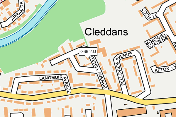 G66 2JJ map - OS OpenMap – Local (Ordnance Survey)