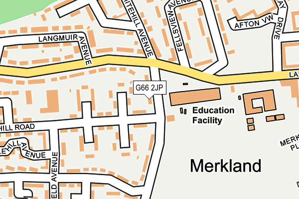 G66 2JP map - OS OpenMap – Local (Ordnance Survey)