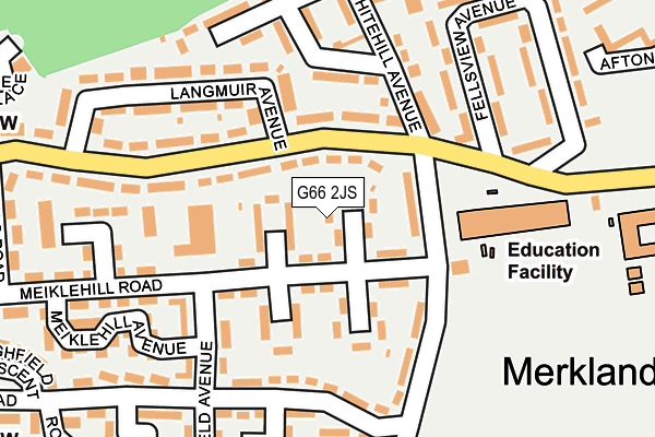 G66 2JS map - OS OpenMap – Local (Ordnance Survey)