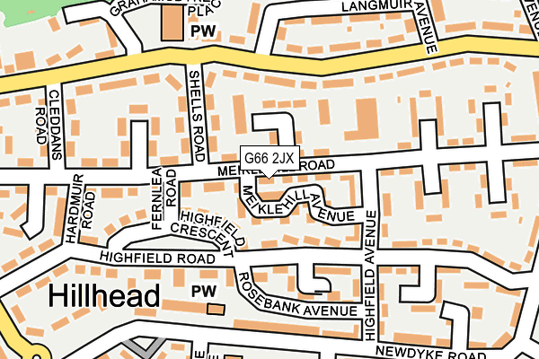 G66 2JX map - OS OpenMap – Local (Ordnance Survey)