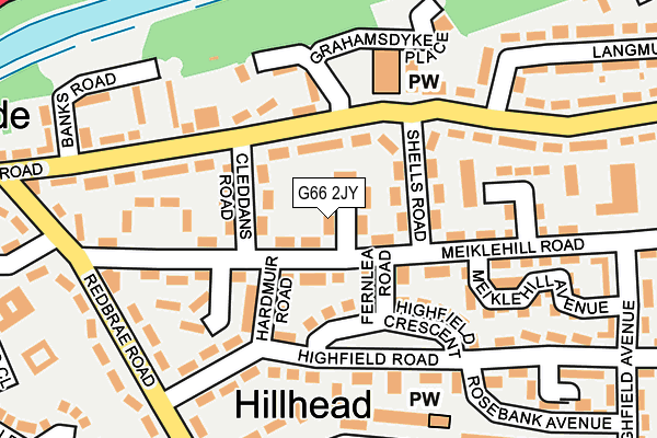 G66 2JY map - OS OpenMap – Local (Ordnance Survey)