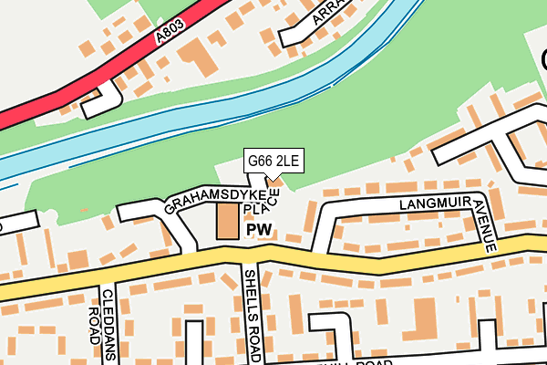 G66 2LE map - OS OpenMap – Local (Ordnance Survey)