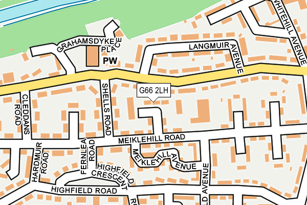 G66 2LH map - OS OpenMap – Local (Ordnance Survey)