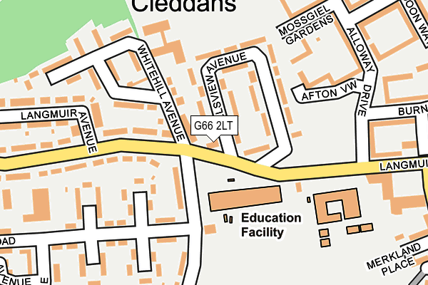 G66 2LT map - OS OpenMap – Local (Ordnance Survey)