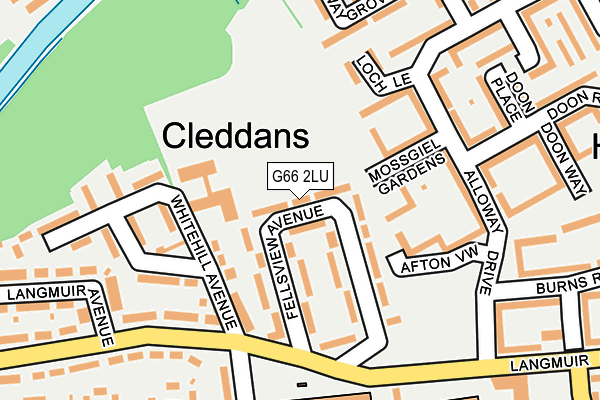 G66 2LU map - OS OpenMap – Local (Ordnance Survey)