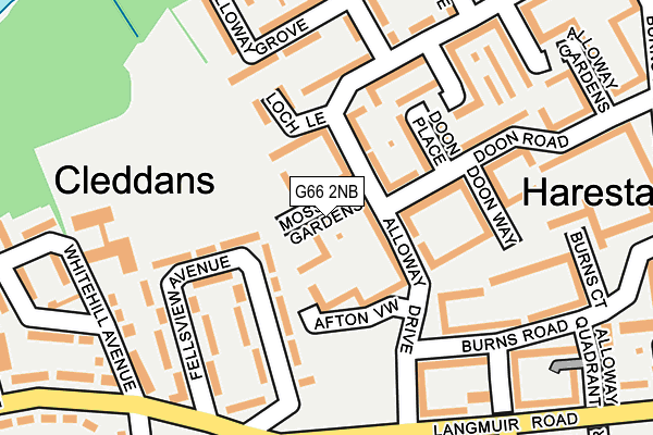 G66 2NB map - OS OpenMap – Local (Ordnance Survey)