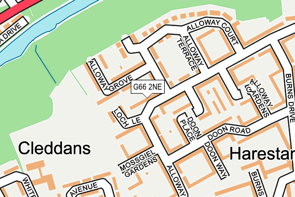 G66 2NE map - OS OpenMap – Local (Ordnance Survey)