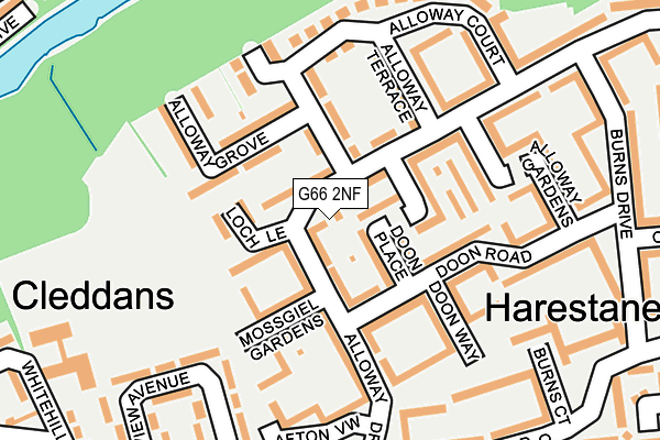 G66 2NF map - OS OpenMap – Local (Ordnance Survey)