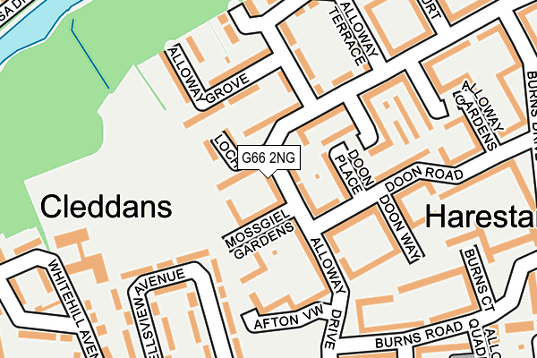 G66 2NG map - OS OpenMap – Local (Ordnance Survey)