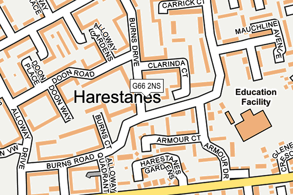 G66 2NS map - OS OpenMap – Local (Ordnance Survey)