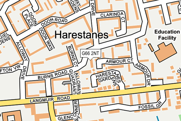 G66 2NT map - OS OpenMap – Local (Ordnance Survey)