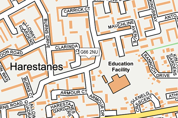 G66 2NU map - OS OpenMap – Local (Ordnance Survey)