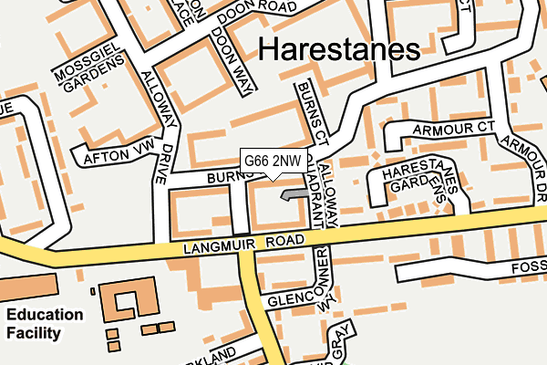 G66 2NW map - OS OpenMap – Local (Ordnance Survey)