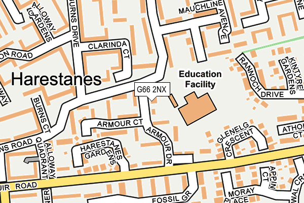 G66 2NX map - OS OpenMap – Local (Ordnance Survey)