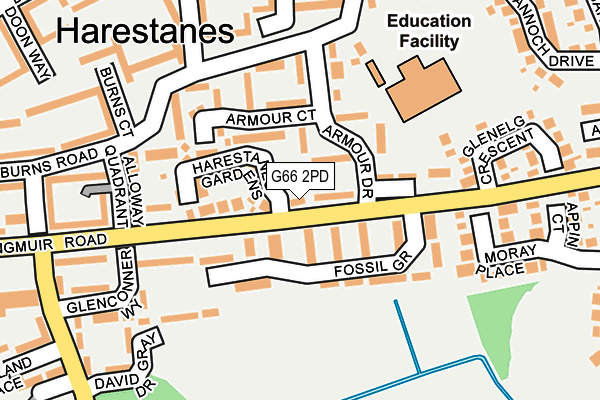 G66 2PD map - OS OpenMap – Local (Ordnance Survey)