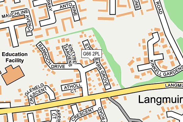 G66 2PL map - OS OpenMap – Local (Ordnance Survey)