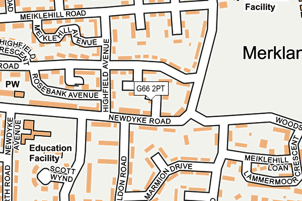 G66 2PT map - OS OpenMap – Local (Ordnance Survey)