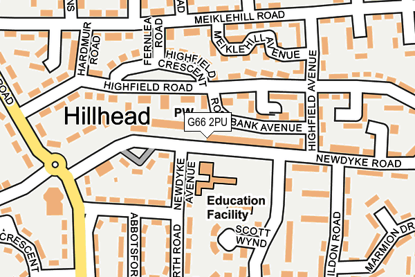 G66 2PU map - OS OpenMap – Local (Ordnance Survey)