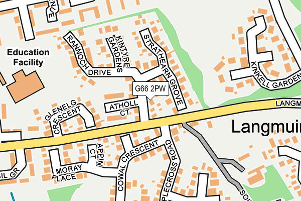 G66 2PW map - OS OpenMap – Local (Ordnance Survey)