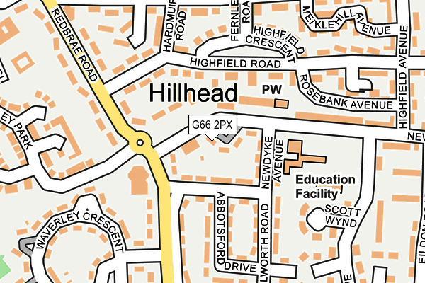 G66 2PX map - OS OpenMap – Local (Ordnance Survey)