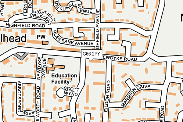 G66 2PY map - OS OpenMap – Local (Ordnance Survey)