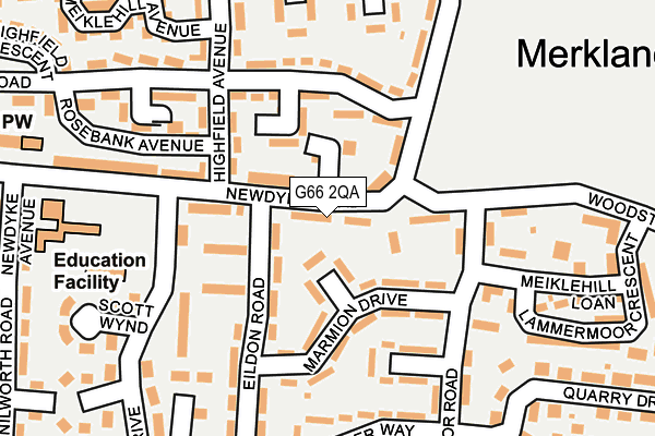 G66 2QA map - OS OpenMap – Local (Ordnance Survey)