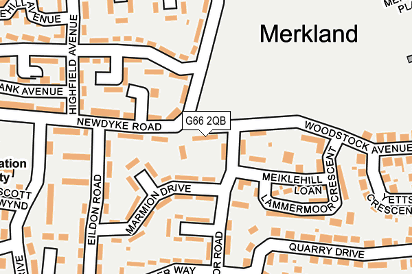 G66 2QB map - OS OpenMap – Local (Ordnance Survey)