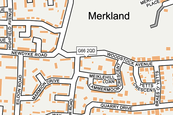 G66 2QD map - OS OpenMap – Local (Ordnance Survey)