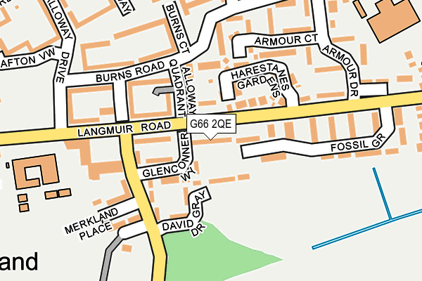 G66 2QE map - OS OpenMap – Local (Ordnance Survey)