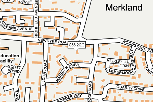 G66 2QG map - OS OpenMap – Local (Ordnance Survey)