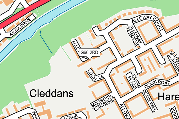 G66 2RD map - OS OpenMap – Local (Ordnance Survey)