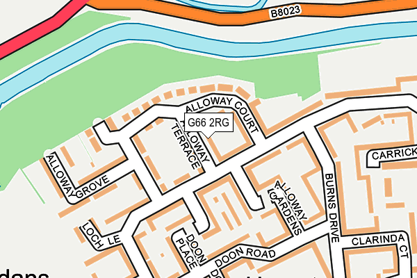 G66 2RG map - OS OpenMap – Local (Ordnance Survey)