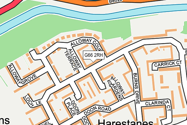 G66 2RH map - OS OpenMap – Local (Ordnance Survey)