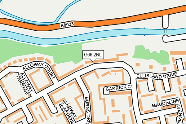 G66 2RL map - OS OpenMap – Local (Ordnance Survey)