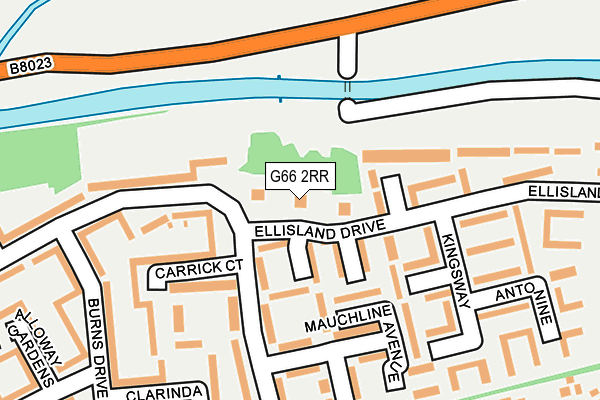 G66 2RR map - OS OpenMap – Local (Ordnance Survey)